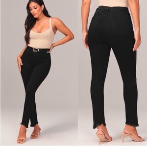 Abercrombie & Fitch Black Super Skinny Ankle High Rise Curve Love Jeans 26 2 XS